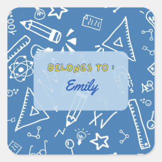 Belongs to - personalized school stickers