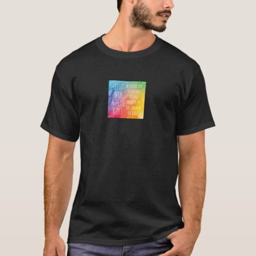 Beloved Are Humans_ Hebrew Pirkei Avot Rainbow T_Shirt