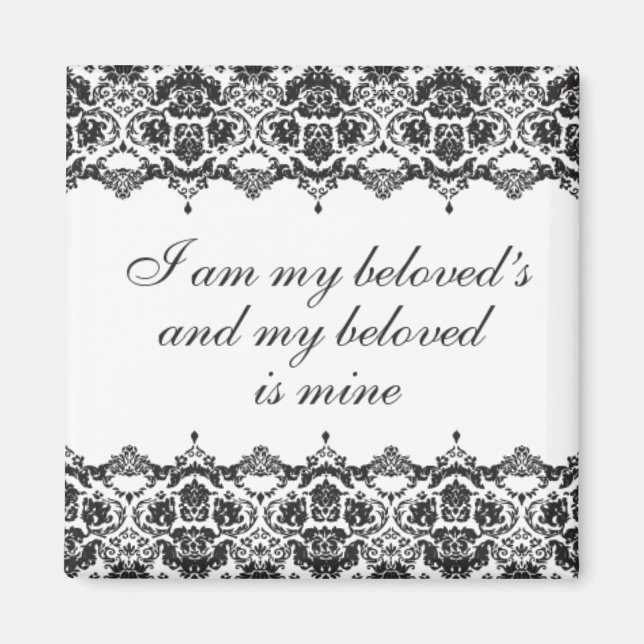 Beloved Black Lace Magnet (Front)