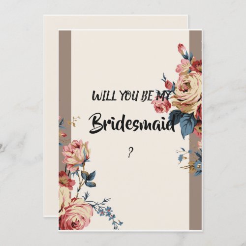 beloved Bridesmaid Invitation