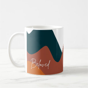 Beloved Burnt Orange Abstract Christian Faith Coffee Mug