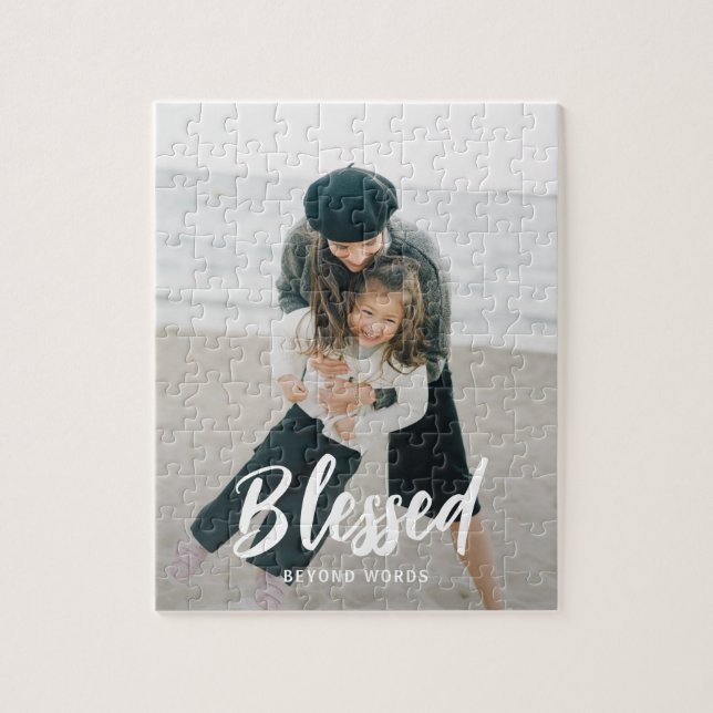 Beloved Caption Personalized Photo Puzzle (Vertical)