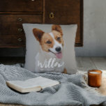 Beloved Caption Personalized Photo Throw Pillow<br><div class="desc">Background color can be customized online (to any color!). Designed by Berry Berry Sweet {www.berryberrysweet.com}</div>