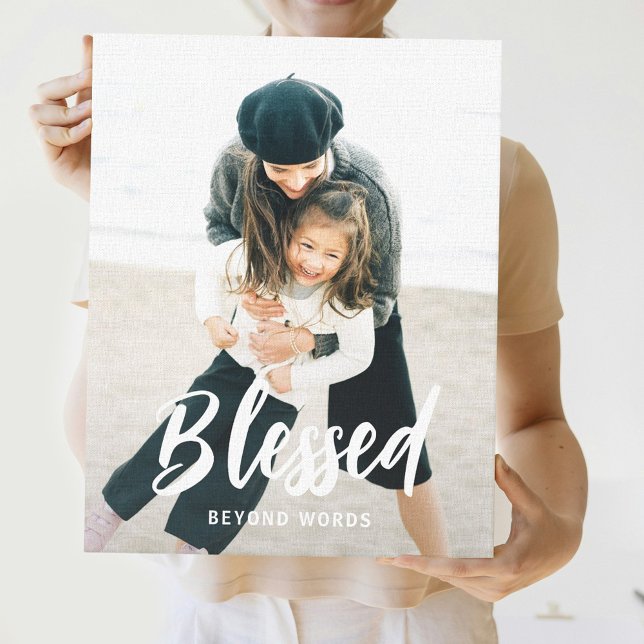 Beloved Caption Personalized Photo Wrapped Canvas Print (Creator Uploaded)