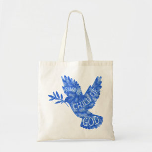 Beloved Child of God Dove- Great Baptism Gift! Tote Bag
