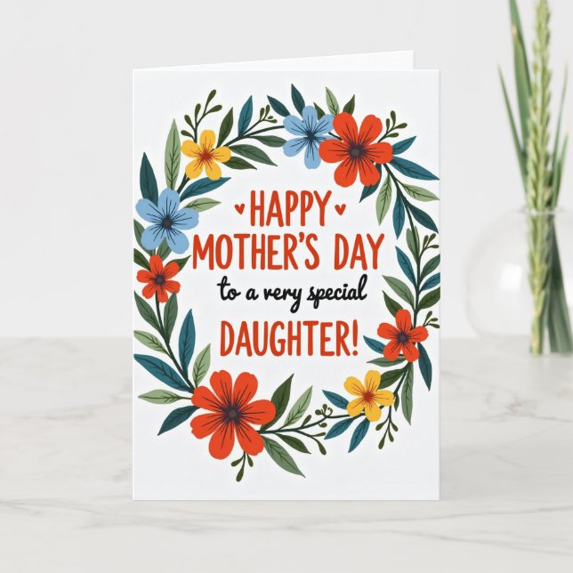 Beloved Daughter Mothers Day Card (Front)
