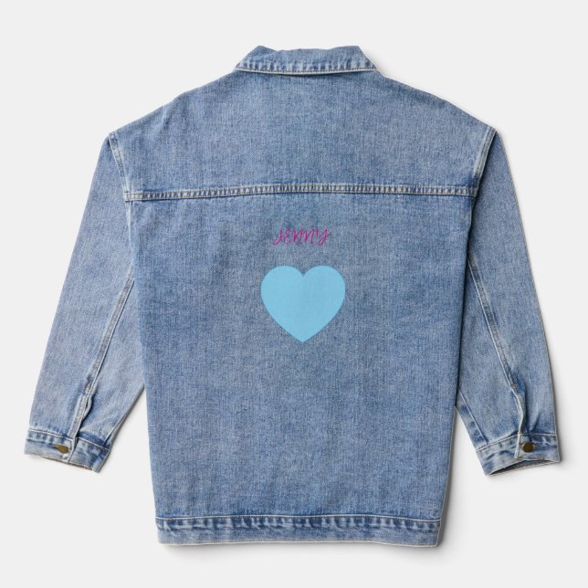 beloved dog mom denim jacket (Back)
