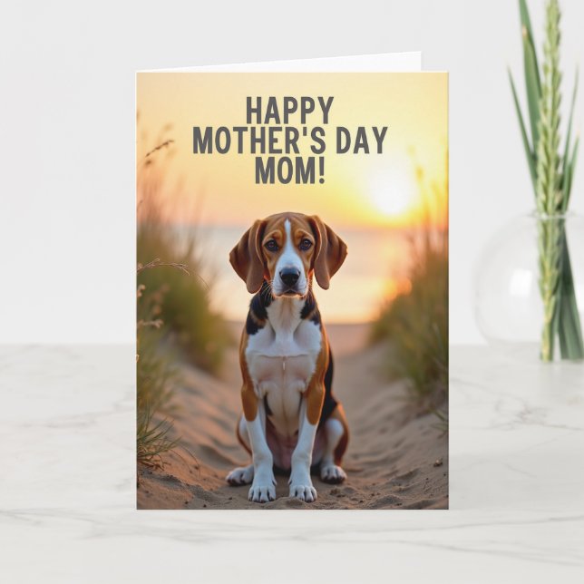 Beloved Dog Mothers Day Card (Front)