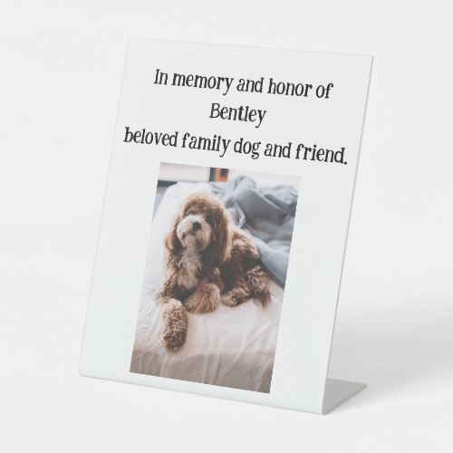 Beloved Family Dog Wedding Memorial Plaque Sign