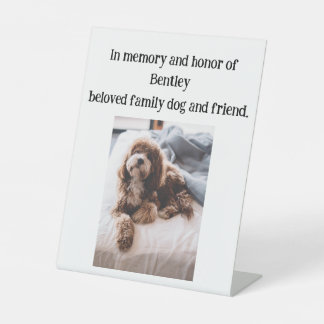 Beloved Family Dog Wedding Memorial Plaque Sign