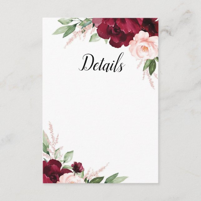 Beloved Floral Details Card (Front)