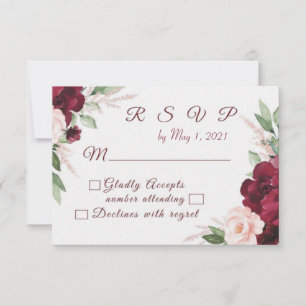 Beloved Floral RSVP Card