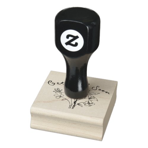 Beloved flower rubber stamp