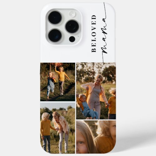 Beloved Mama Mom Happy Mothers Day Photo Collage iPhone 15 Pro Max Case