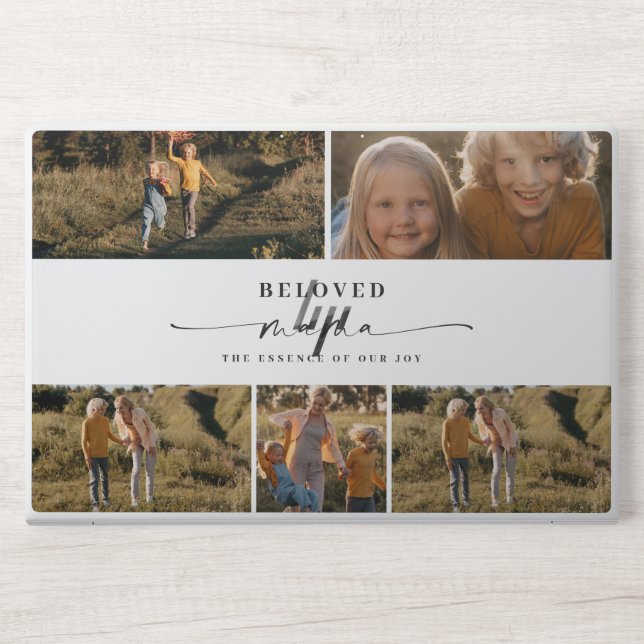 Beloved Mama Mom Happy Mother's Day Photo Collage HP Laptop Skin (Front)