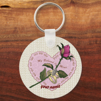 Beloved Mine Rose keychain