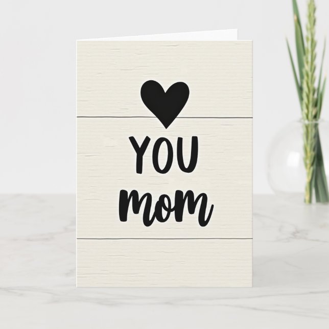 Beloved Mom Simple Love Card (Front)
