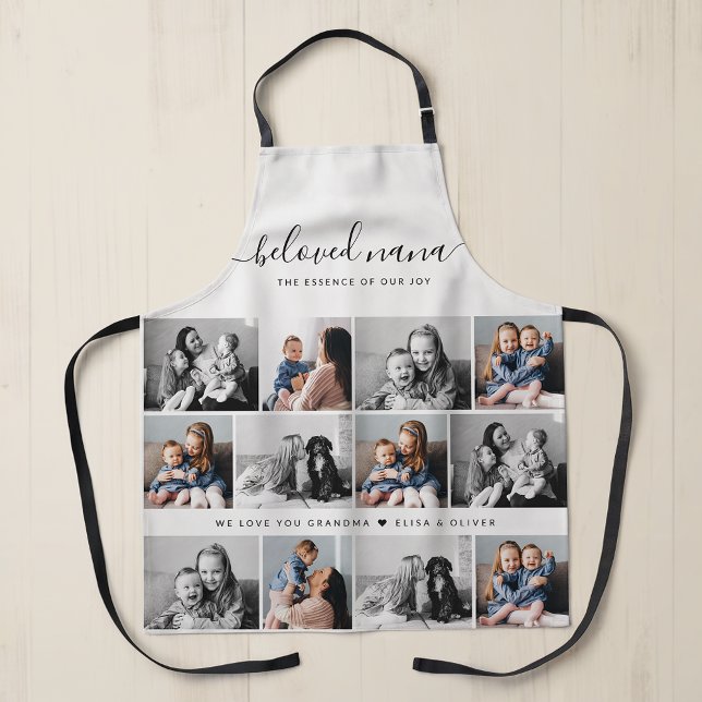 Beloved Nana Grandma Custom Family Photo Keepsake Apron (Creator Uploaded)