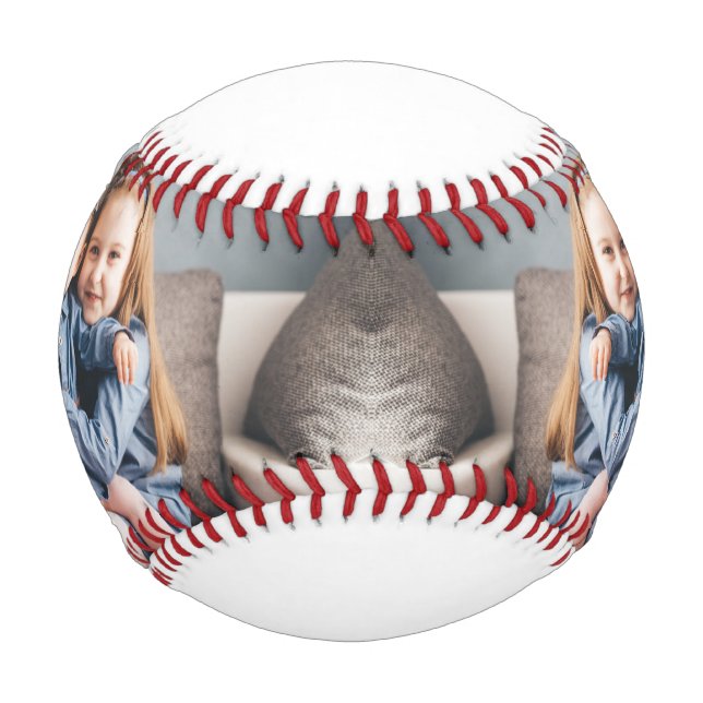 Beloved Nana Grandma Custom Family Photo Keepsake Baseball (Front)