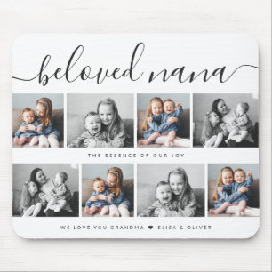 Beloved Nana Grandma Custom Family Photo Keepsake Mouse Pad