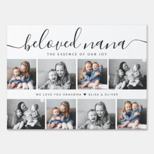 Beloved Nana Grandma Custom Family Photo Keepsake Sign