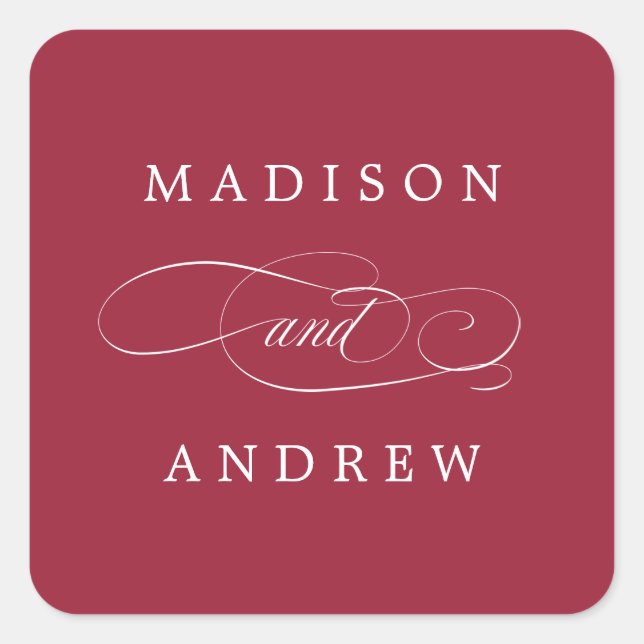 Beloved | Personalized Wedding Stickers (Front)