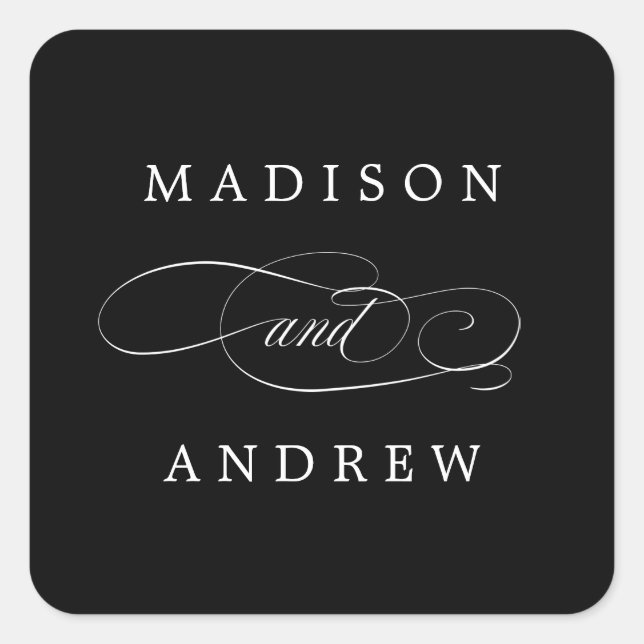 Beloved | Personalized Wedding Stickers (Front)