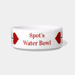 Beloved Pet's  Water Dish Cupid Arrow<br><div class="desc">Pet parents initials on cupid's arrow with dog's name in center.  Design by Claudine with elements from artwork released under CC0 license.</div>