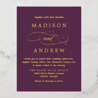 Beloved Purple and Gold Wedding