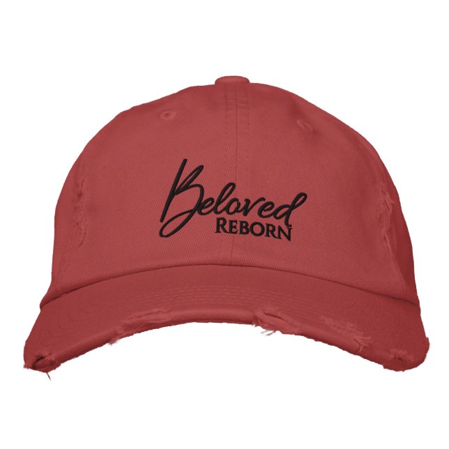 Beloved Reborn Faith Christian Womens Embroidered Baseball Cap (Front)