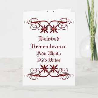 "Beloved Remembrance" Funeral Program