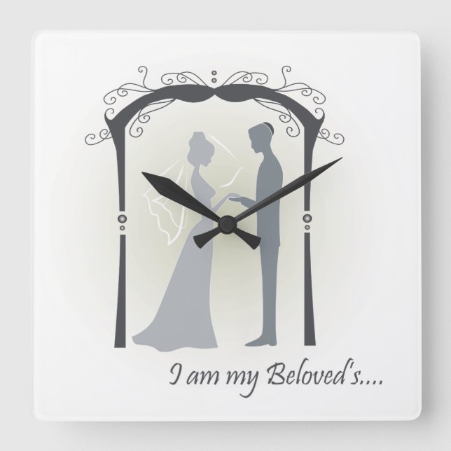 Beloved Square Wall Clock (Front)