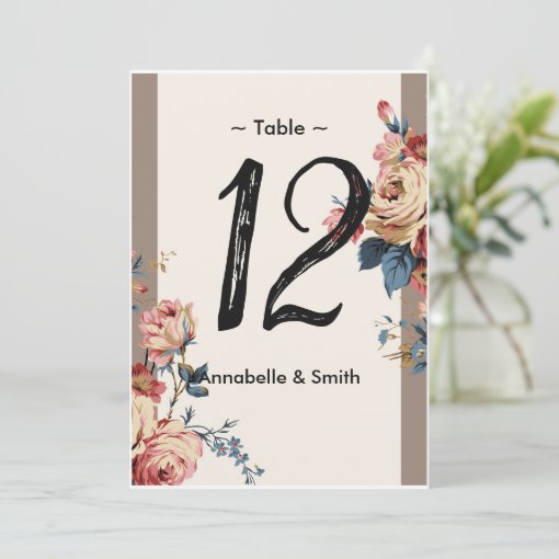 beloved table number Zazzle