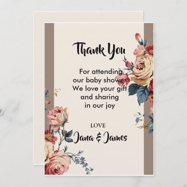 beloved thank you invitation (Front/Back)