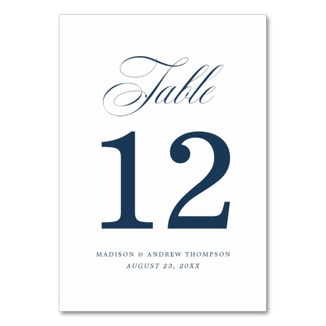Beloved | Wedding Table Number Cards (Front)