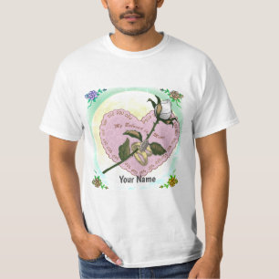Beloved White Rose Heart T-Shirt