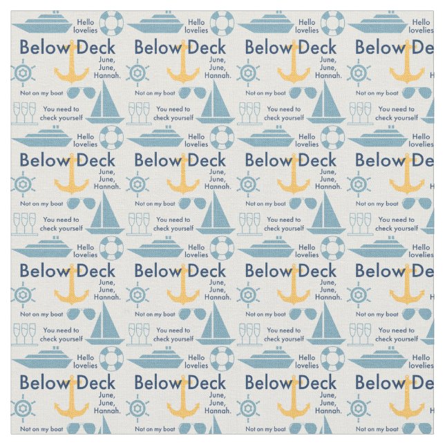 Below Deck Cotton Fabric (Close Up)