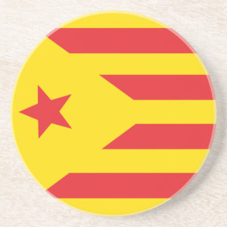 Below glass Catalan flag "Serenya" Sandstone Coaster