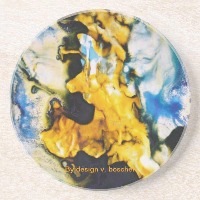 BELOW GLASS DRINK COASTER (Front)