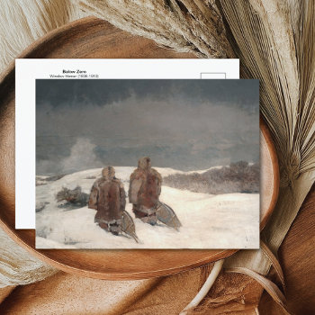 Below Zero Winter Landscape Winslow Homer Postcard by mangomoonstudio at Zazzle