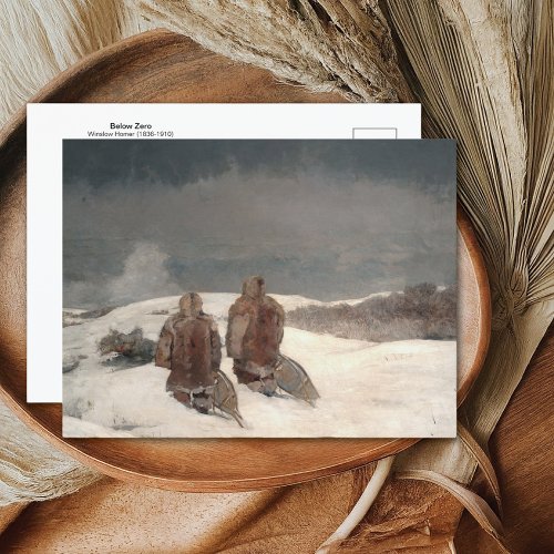 Below Zero Winter Landscape Winslow Homer Postcard