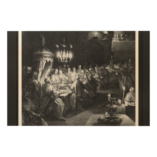 Belshazzar's Feast by Engraver Jan Muller Wood Wall Art (Front)