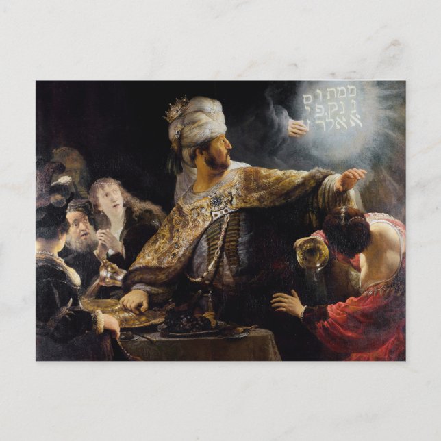 Belshazzar's Feast by Rembrandt Postcard (Front)