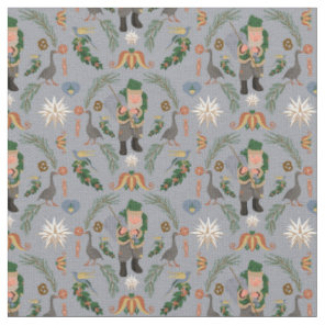 Belsnickel and Pennsylvania Christmas Motifs Fabric