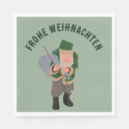 Belsnickel Cartoon Personalized Christmas Napkins