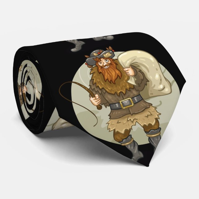 Belsnickel necktie - Christmas Holiday tie 2022 (Rolled)