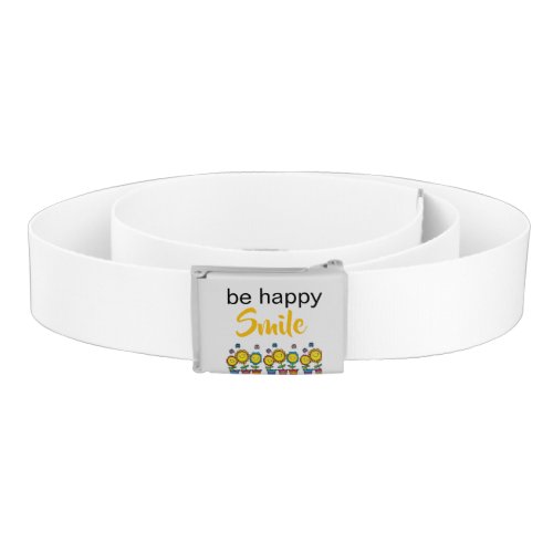 Belt Be Happy Smile Sunflowers Floral