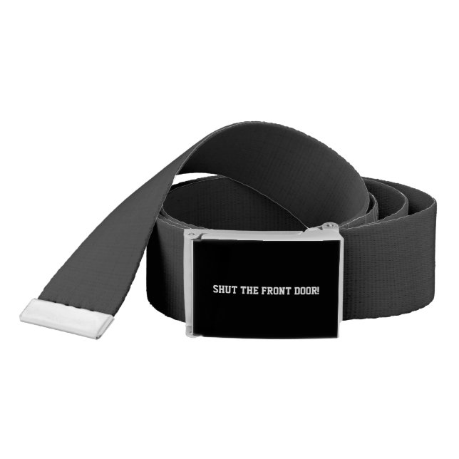 Belt Black Shut The Front Door (Snake)