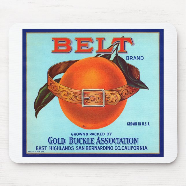 Belt Brand California Oranges Mouse Pad (Front)