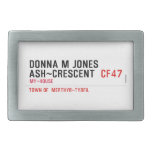 Donna M Jones Ash~Crescent   Belt Buckle